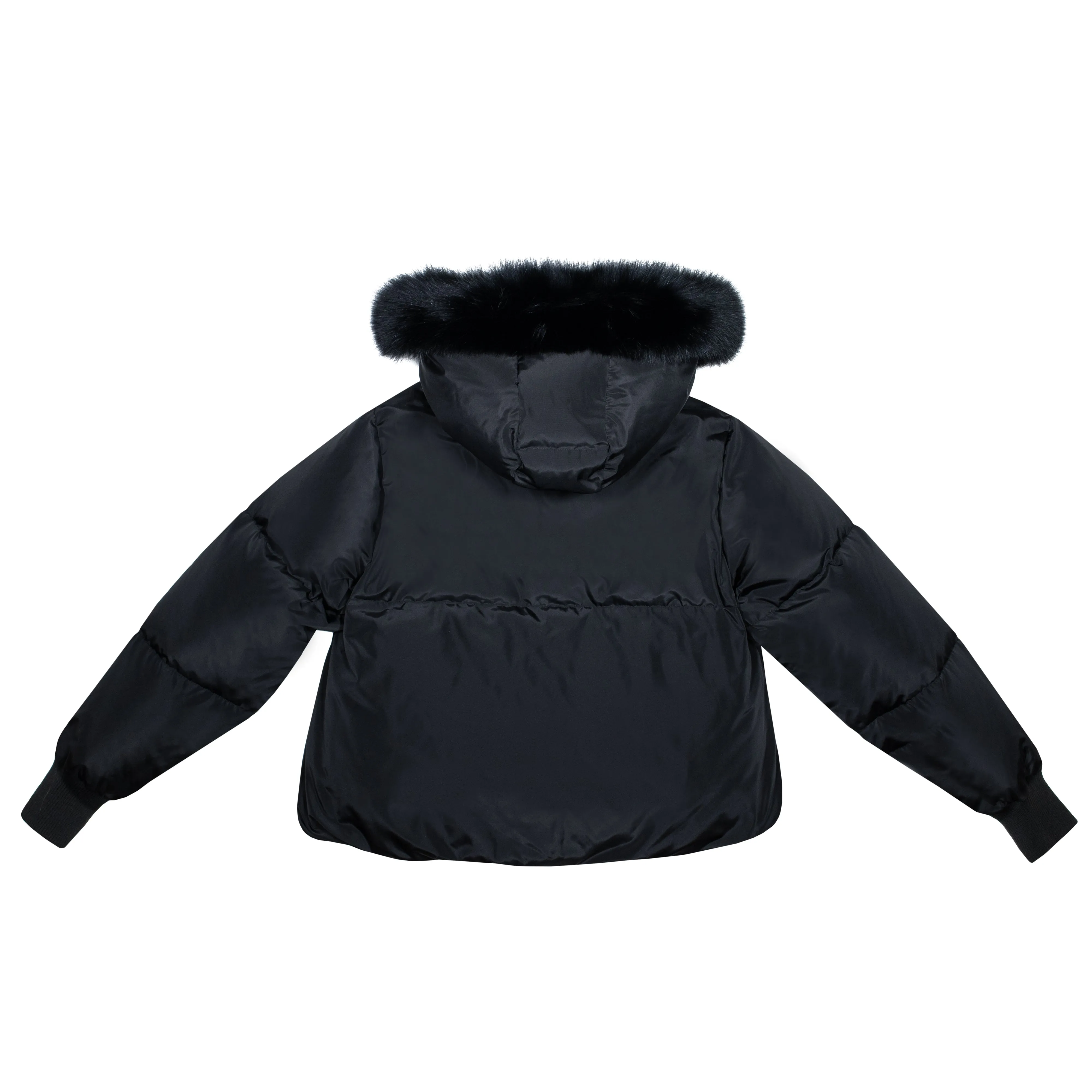 Ellabee Chiara Jacket Zipper Black Racoon Fur Coat