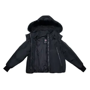Ellabee Chiara Jacket Zipper Black Racoon Fur Coat