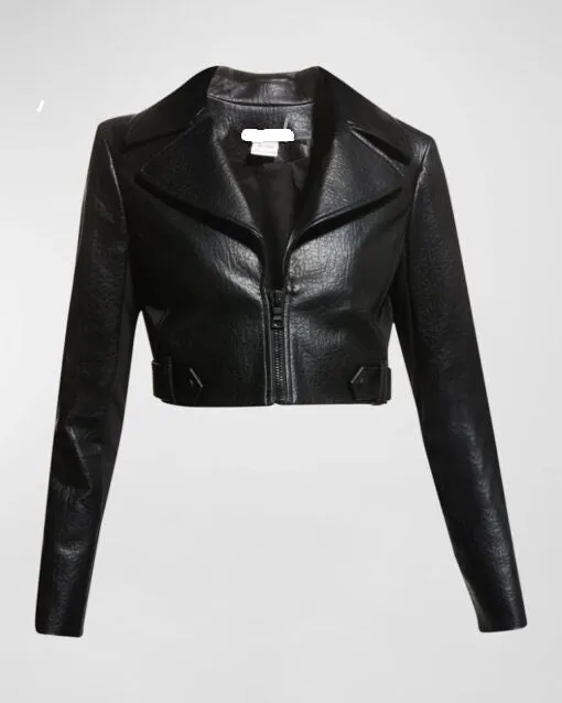 Equalizer S03 Liza Lapira Black Cropped Leather Jacket