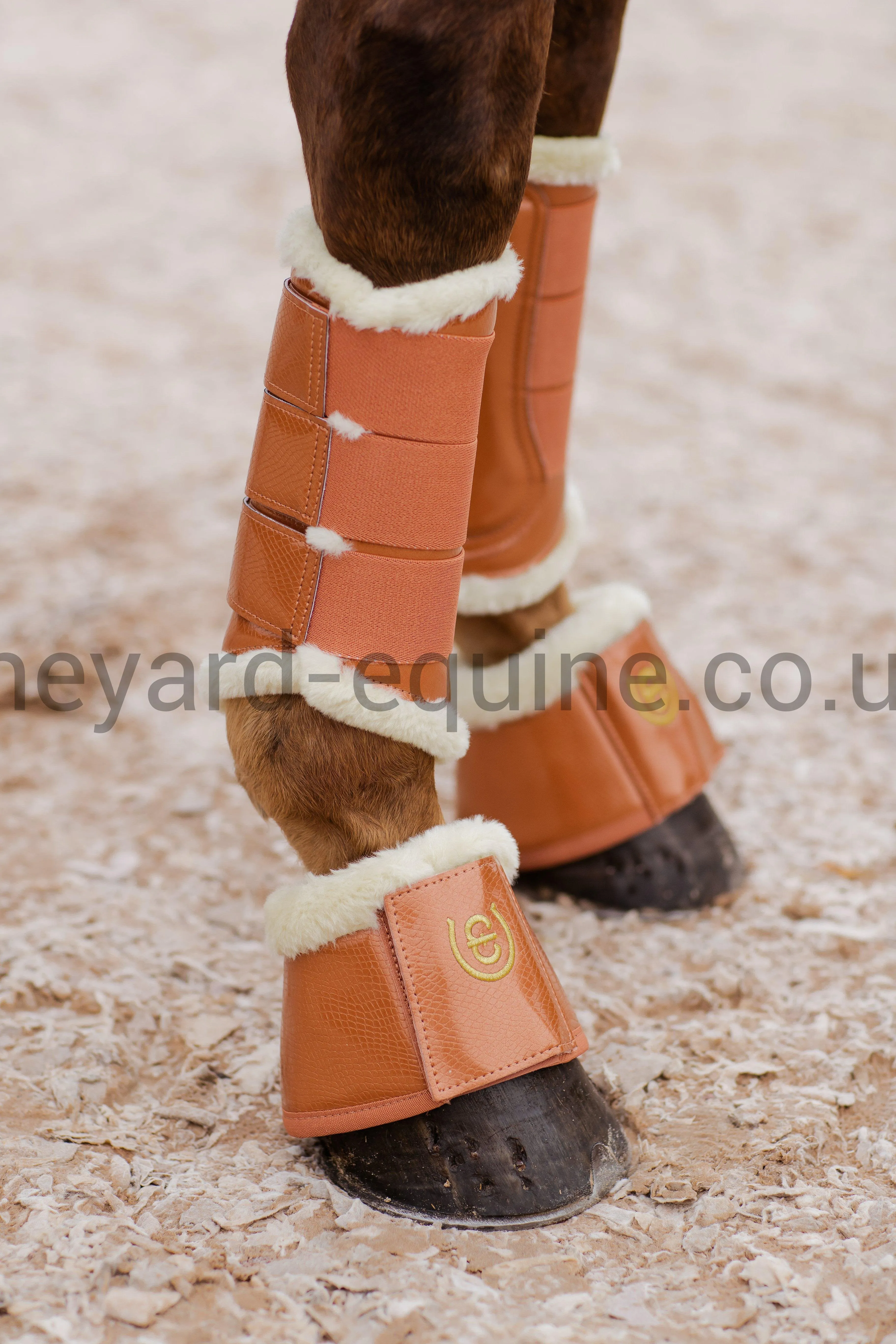 Equestrian Stockholm Brushing Boots - Bronze Gold