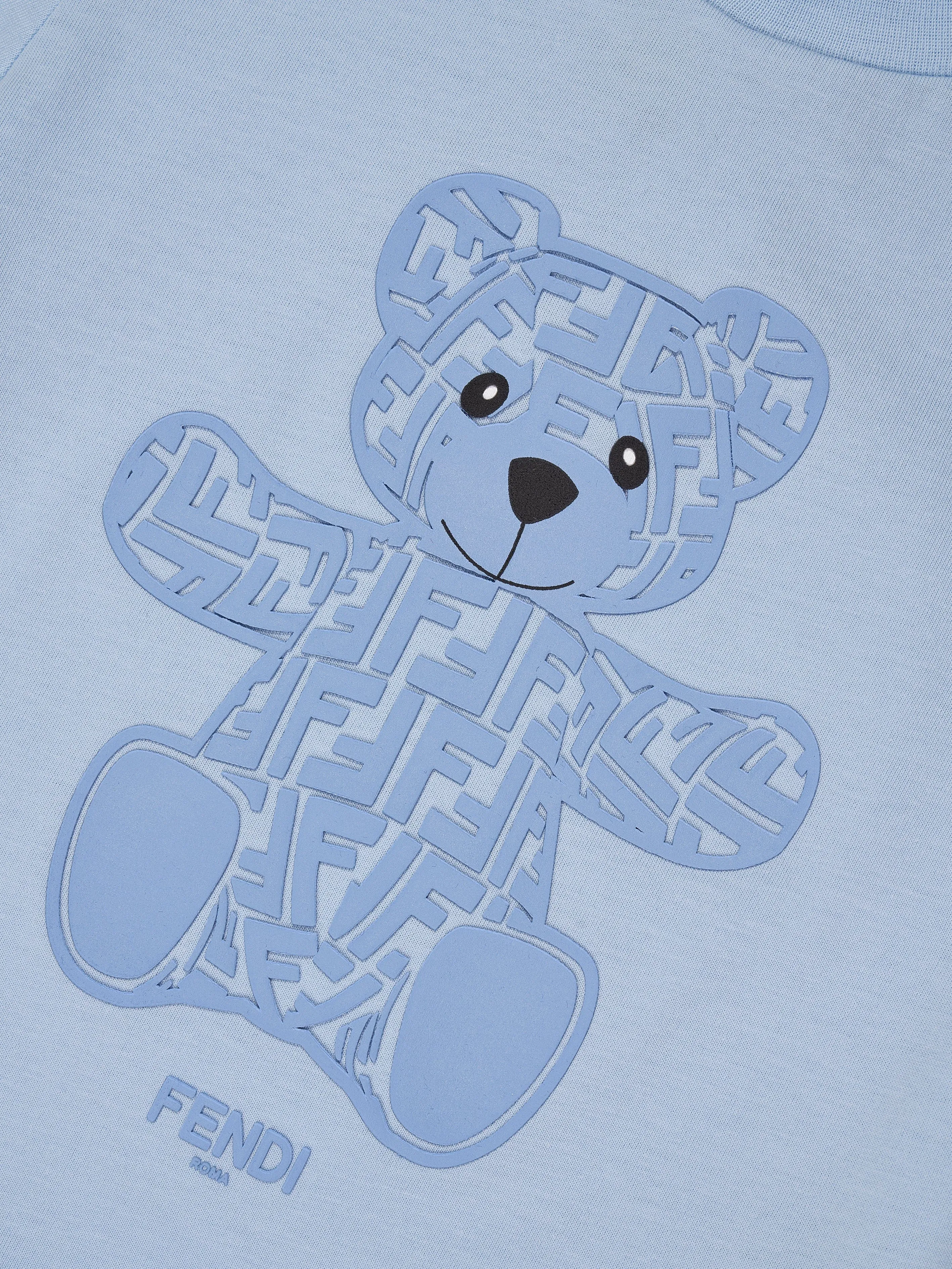 Fendi Baby Boys Teddy Bear T-Shirt in Blue
