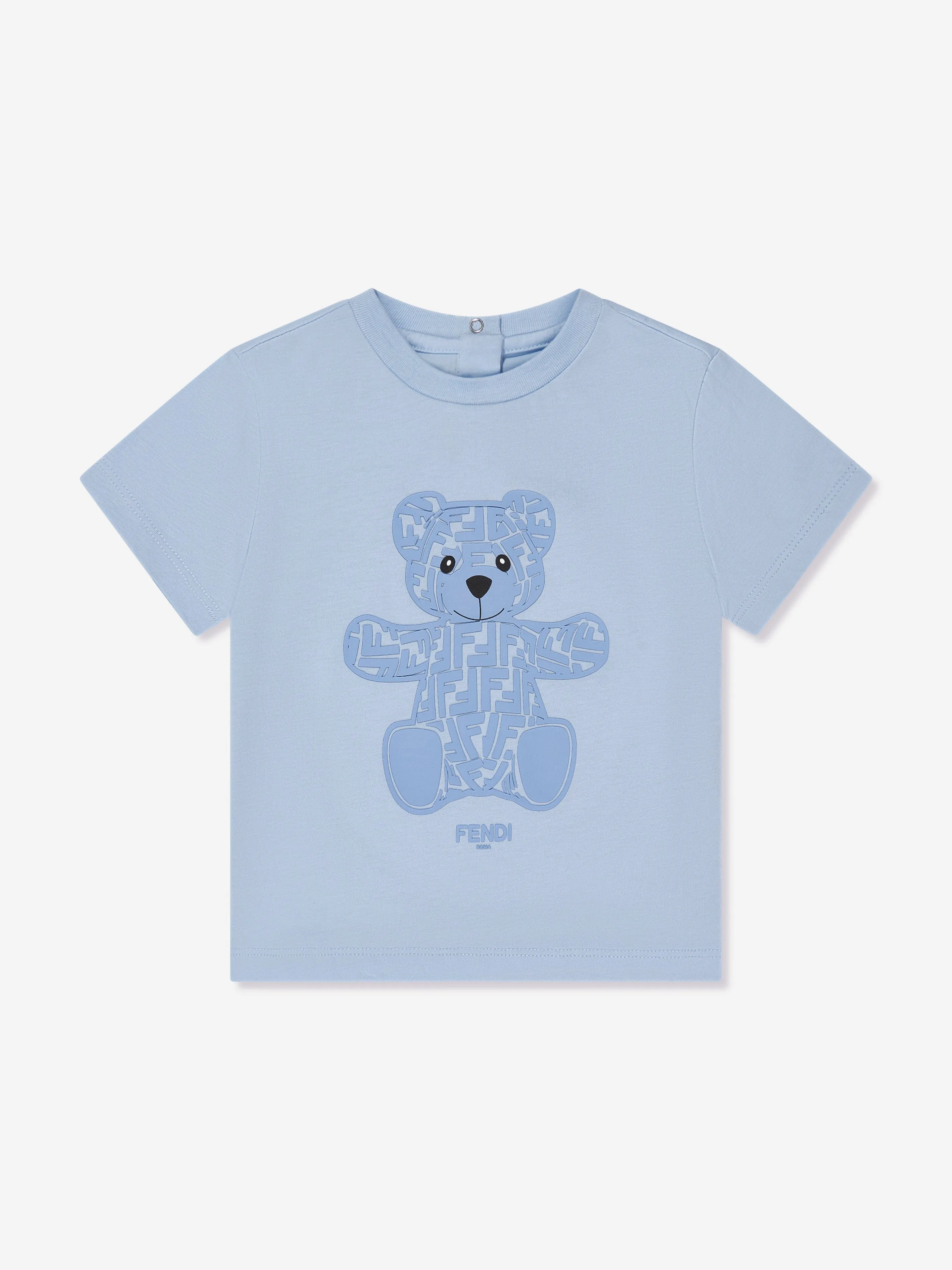 Fendi Baby Boys Teddy Bear T-Shirt in Blue