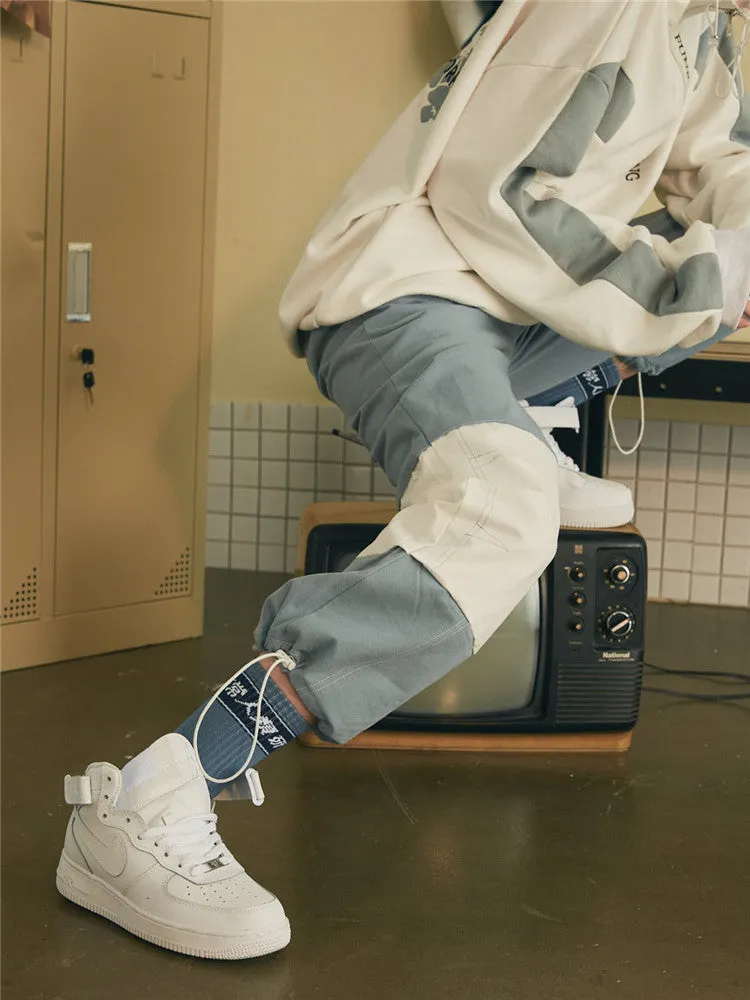 FRLMK DRAWSTRING HOPS STREET DANCE DESIGN LOOSE SWEATPANTS