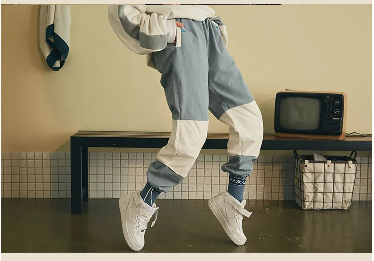 FRLMK DRAWSTRING HOPS STREET DANCE DESIGN LOOSE SWEATPANTS