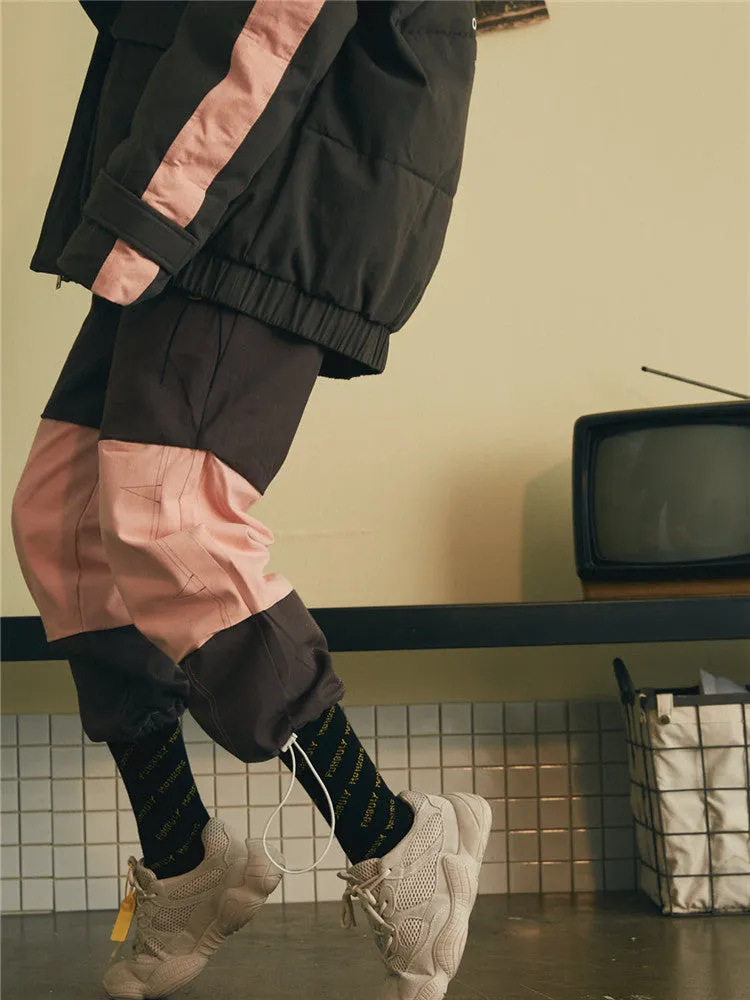 FRLMK DRAWSTRING HOPS STREET DANCE DESIGN LOOSE SWEATPANTS