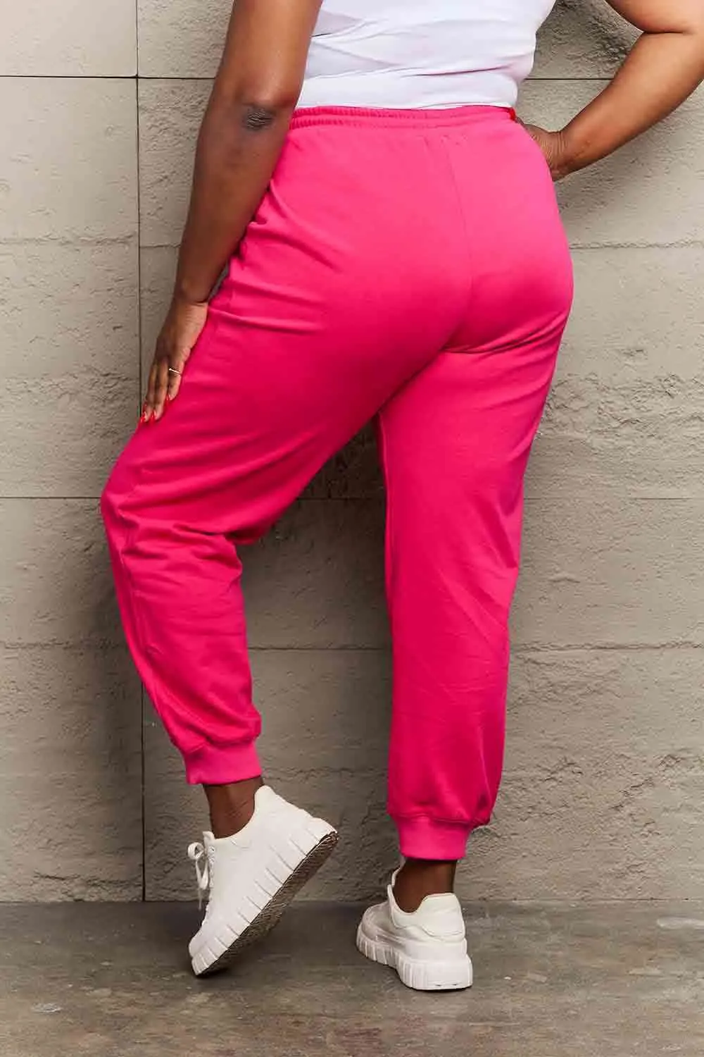 Full Size PINK Graphic Sweatpants