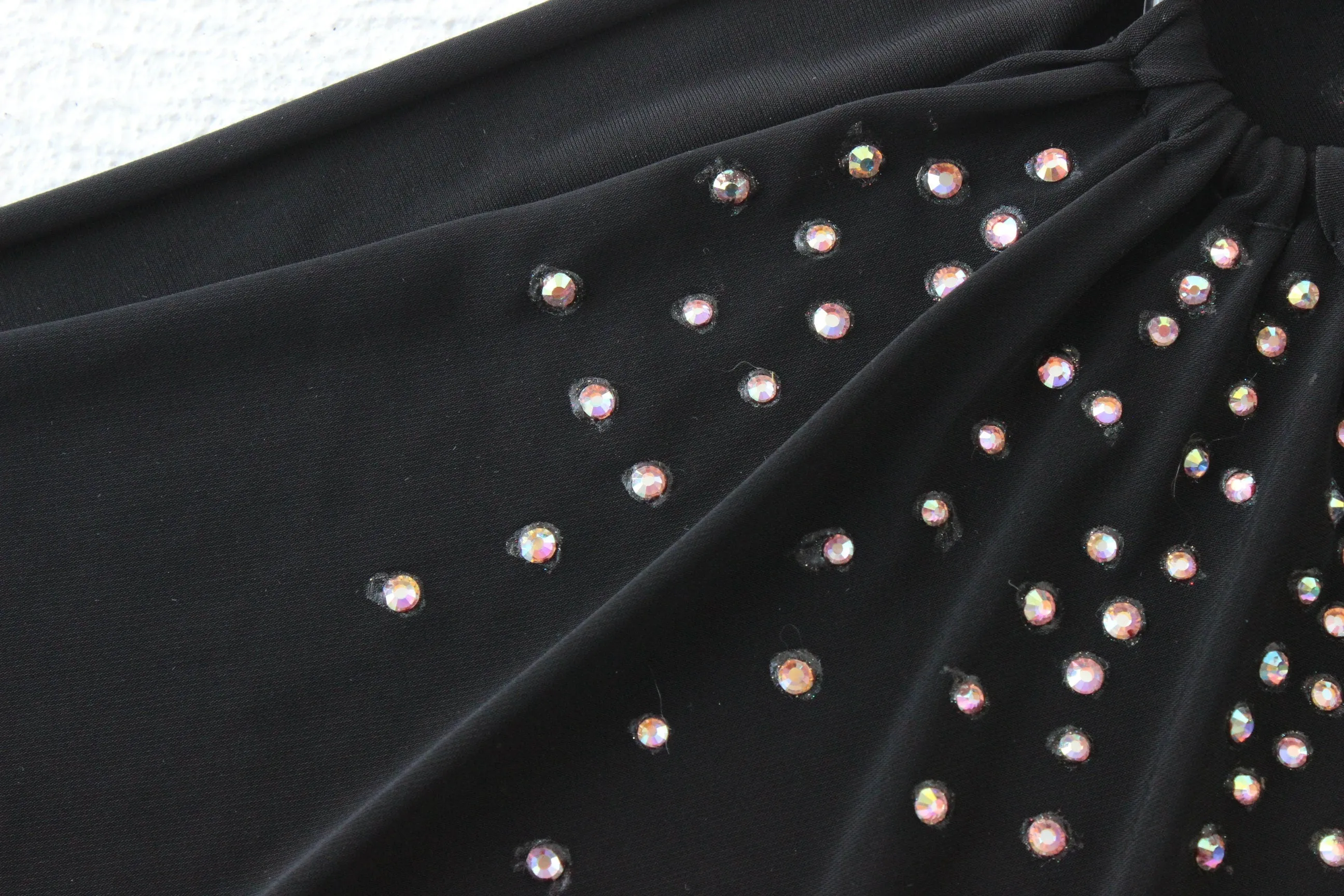 Funky Y2K Bejewelled O-Ring Slinky Party Skirt