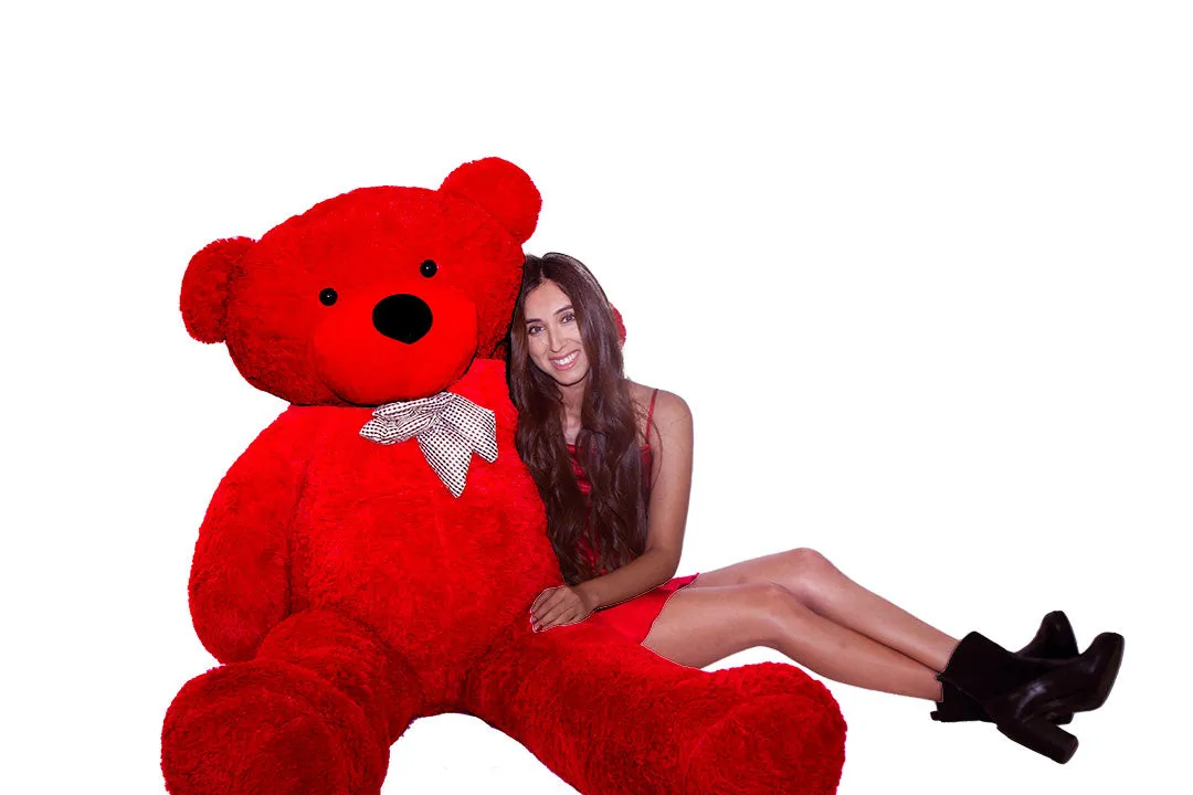 Giant Red Teddy Bear | 5Ft, 6 Ft, 7Ft Teddy Bear | Starting from Just $99 | Boo Bear Factory
