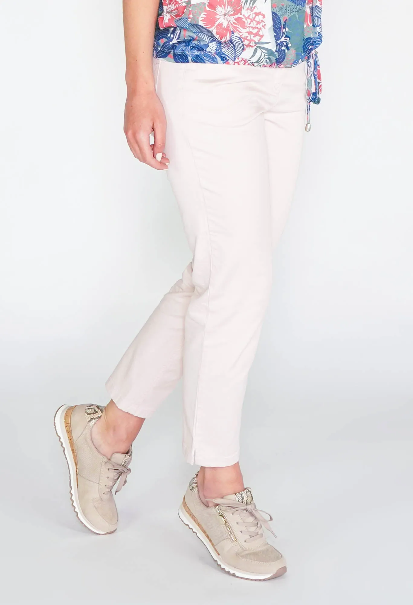 GLAM COTTON SATEEN 7/8 PANT - ROSE