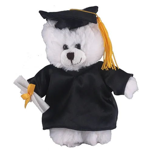 Graduation White Teddy Bear 12"