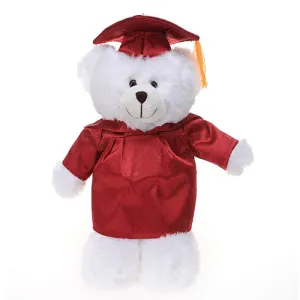 Graduation White Teddy Bear 12"