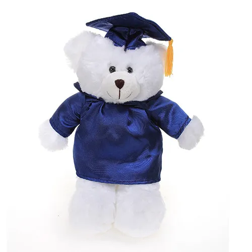 Graduation White Teddy Bear 12"