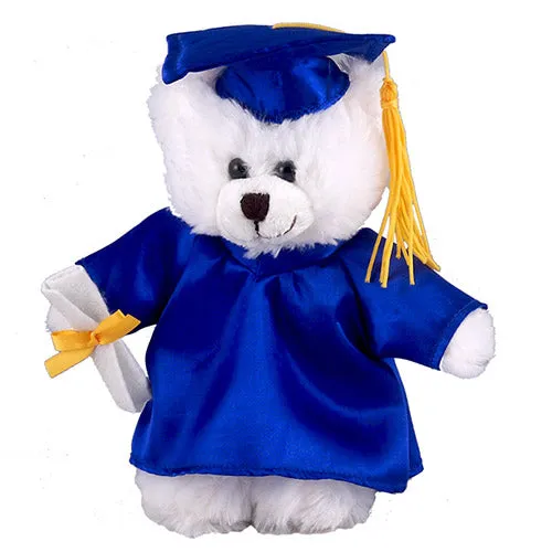 Graduation White Teddy Bear 12"