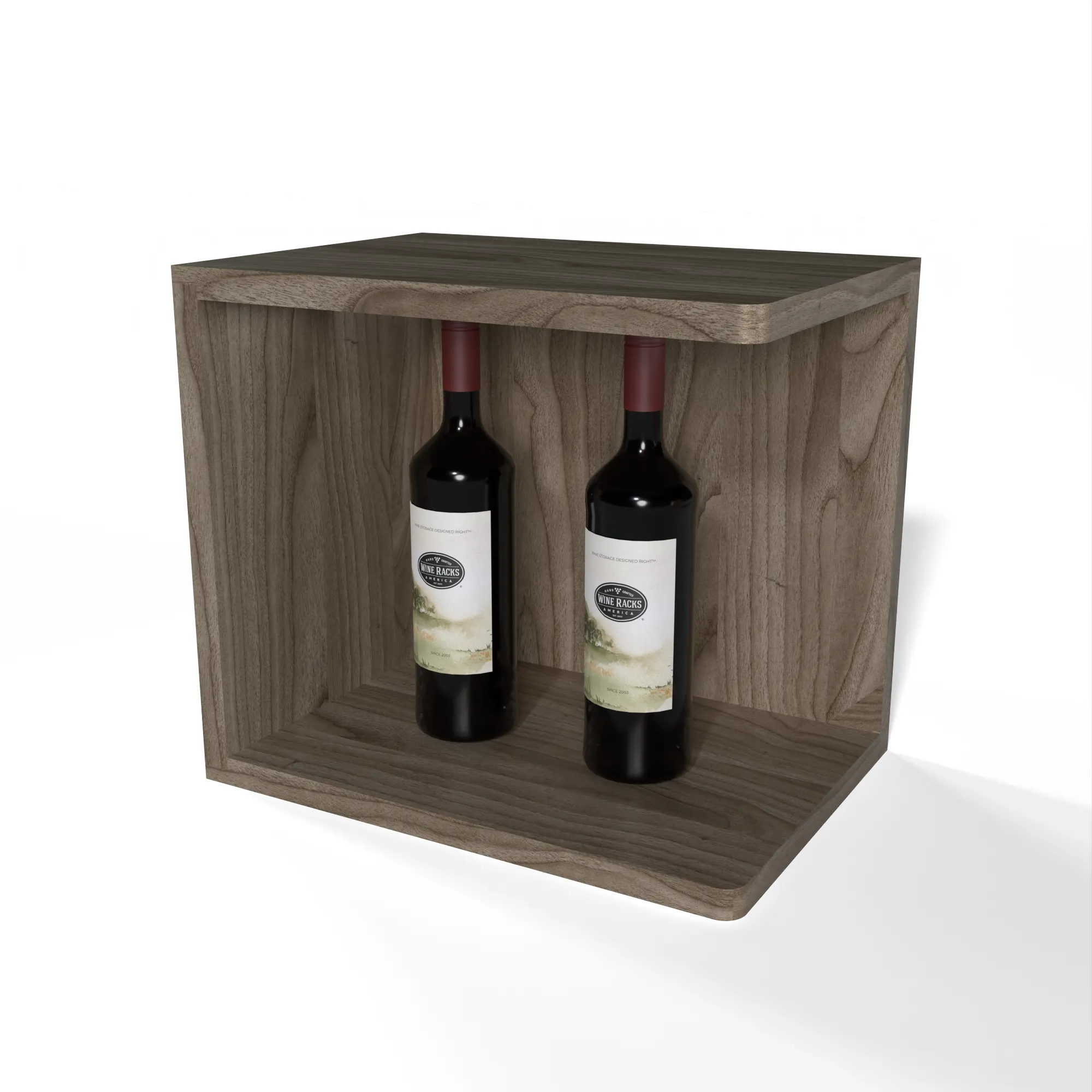 GrandCellar™ - Full-Depth Quarter Round Wine Shelf Display - 12"