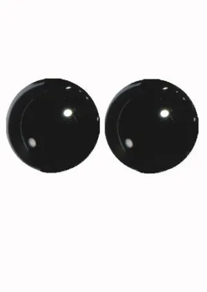 Hand Made English Black Glass Eyes - Size 2mm to 12mm -  for Teddy Bears and Rag Dolls - Pair