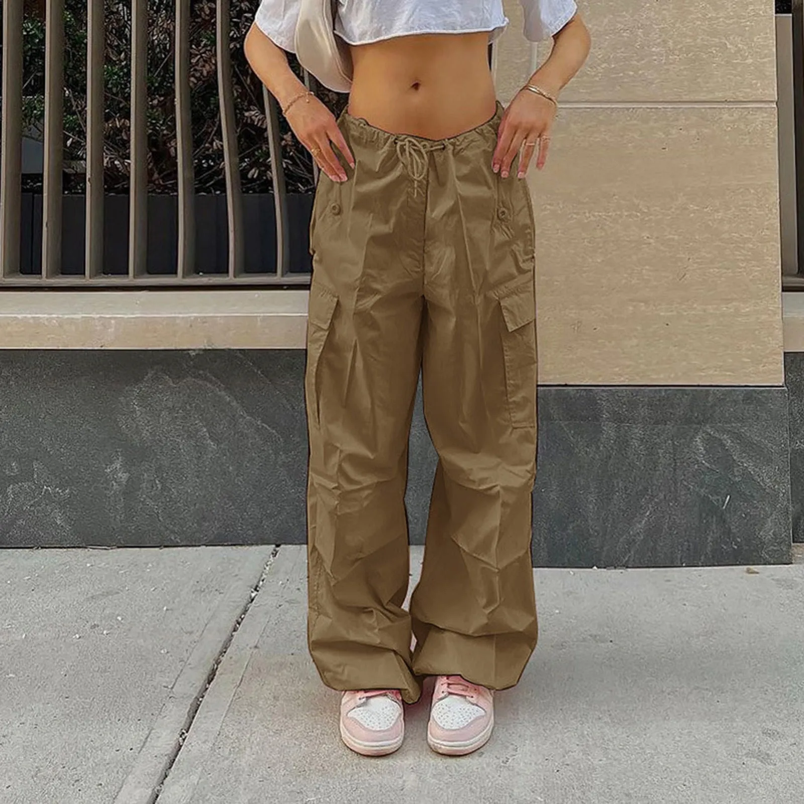 Harriet – Women's Cargo Pants with Drawstring and Pocket Design