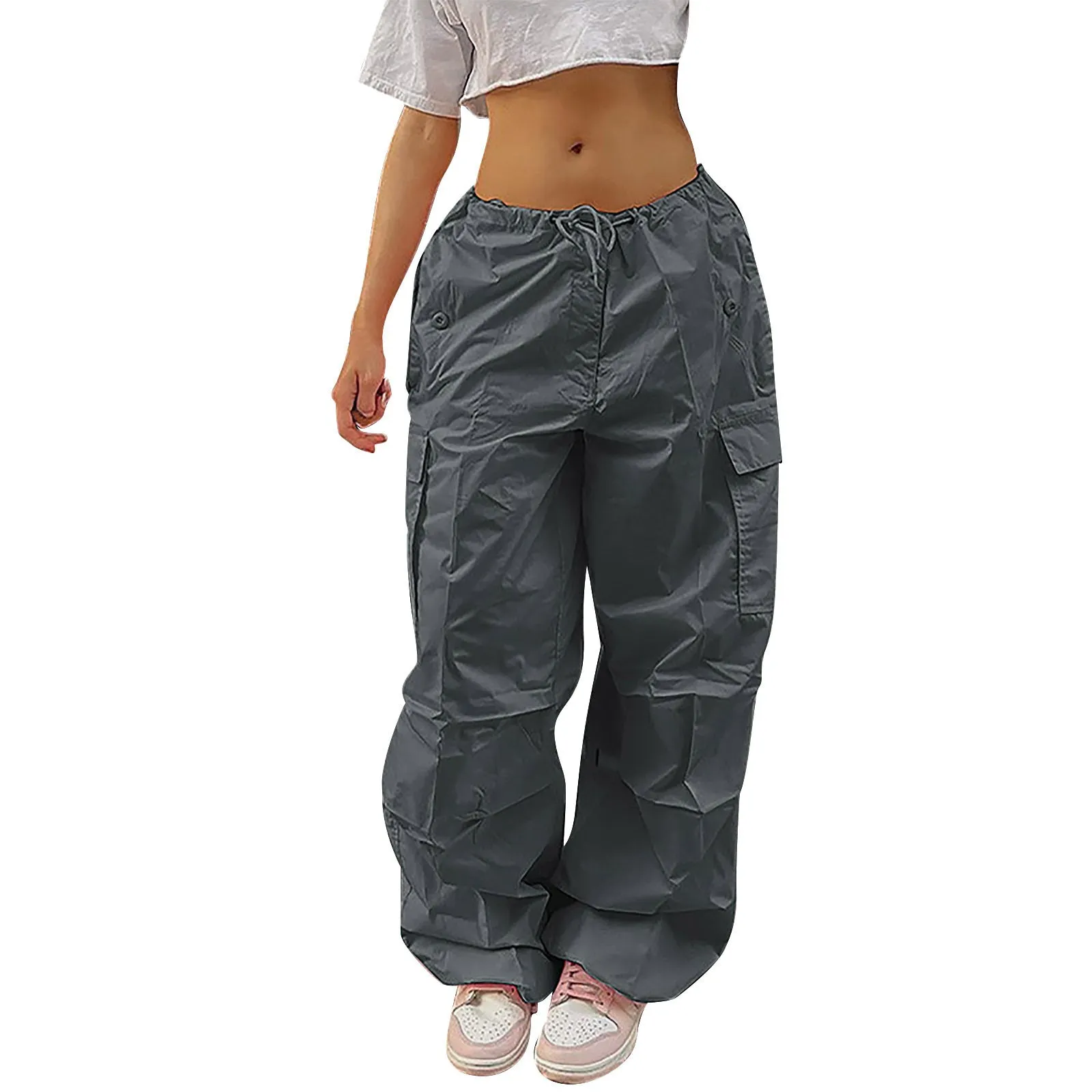 Harriet – Women's Cargo Pants with Drawstring and Pocket Design
