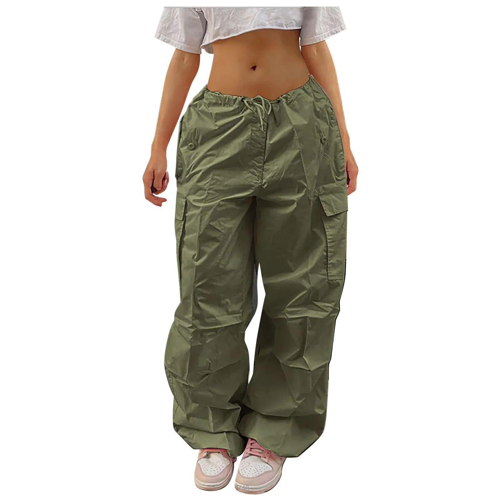 Harriet – Women's Cargo Pants with Drawstring and Pocket Design