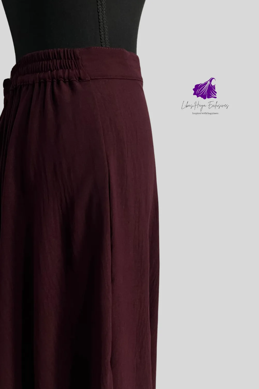 Hiba High Waist Maxi Skirt With Pockets-Burgundy| Bestseller