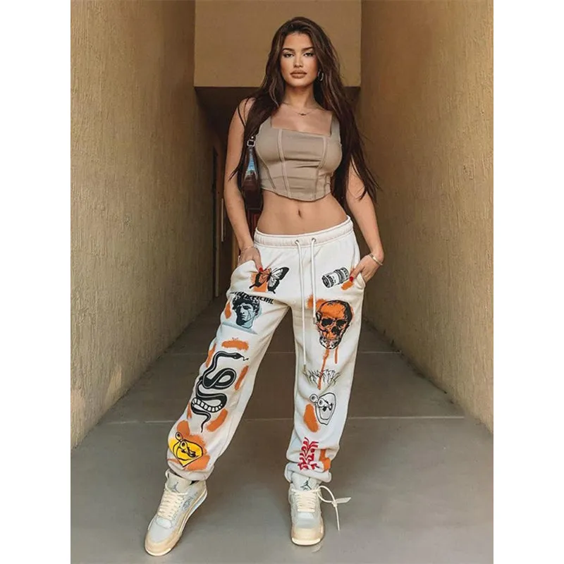 High Waist Baggy Pants With Pockets