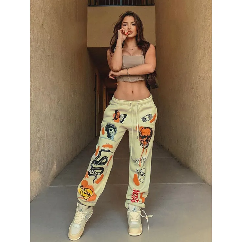 High Waist Baggy Pants With Pockets