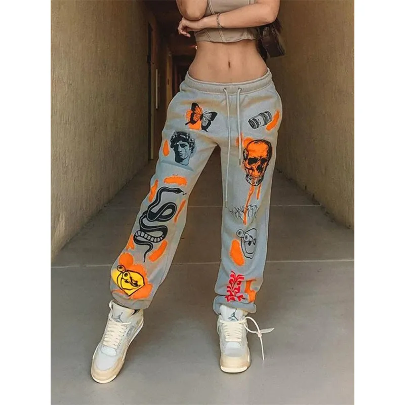 High Waist Baggy Pants With Pockets