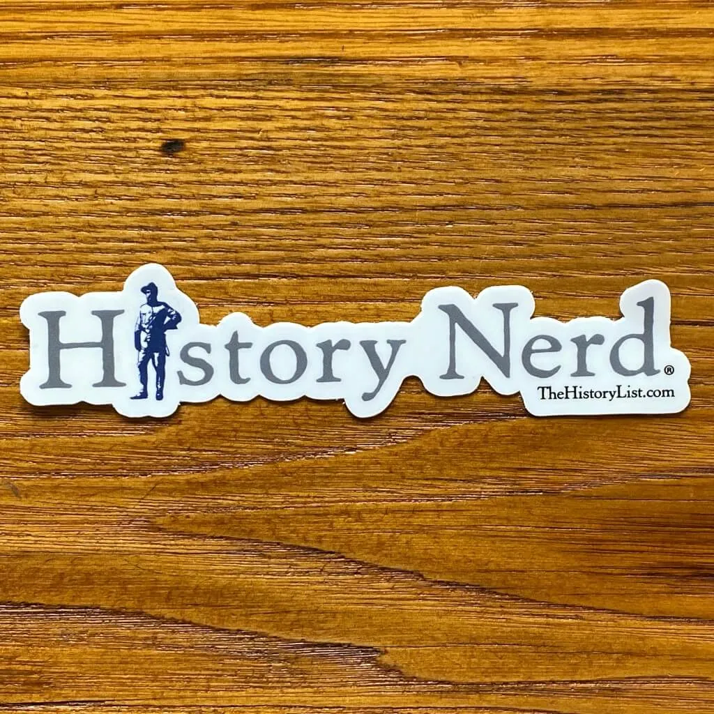 HISTORY NERD® sticker with Teddy Roosevelt