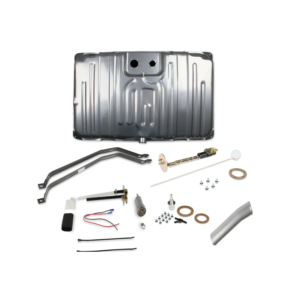 Holley Sniper EFI Sniper EFI Fuel Tank - 20 Gallon - 400 lph Pump - 1/4 in NPT Outlet - 1/4 in NPT Return - Sending Unit - Silver - GM A-Body 1070-72