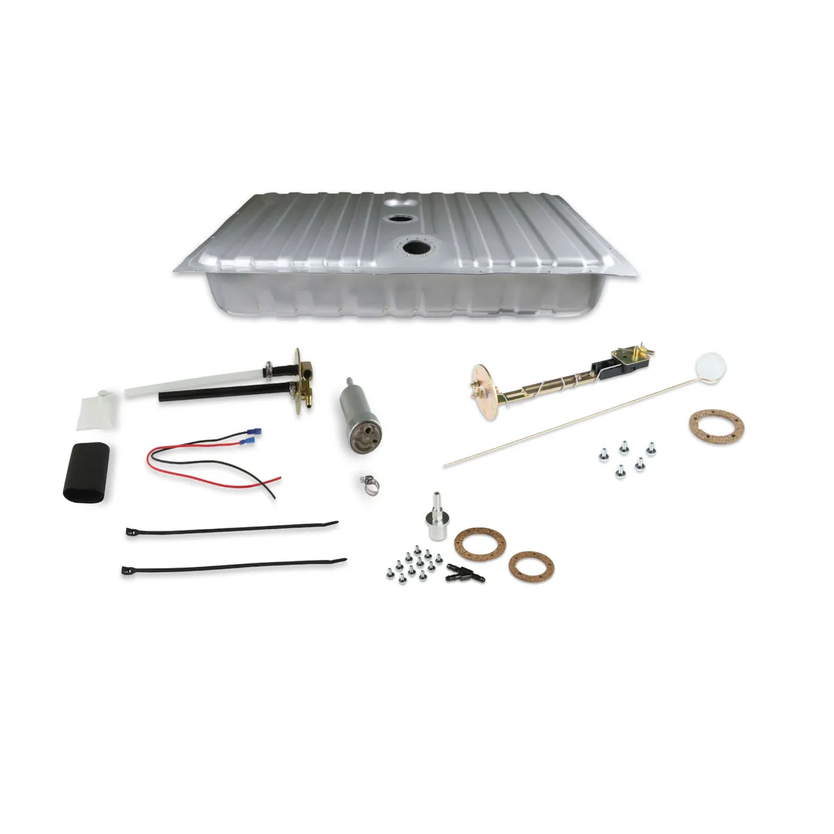 Holley Sniper EFI Sniper EFI Fuel Tank - 400 lph - 1/4 in NPT Outlet - 1/4 in NPT Return Port - Sending Unit - Silver - Ford Mustang 1964-68