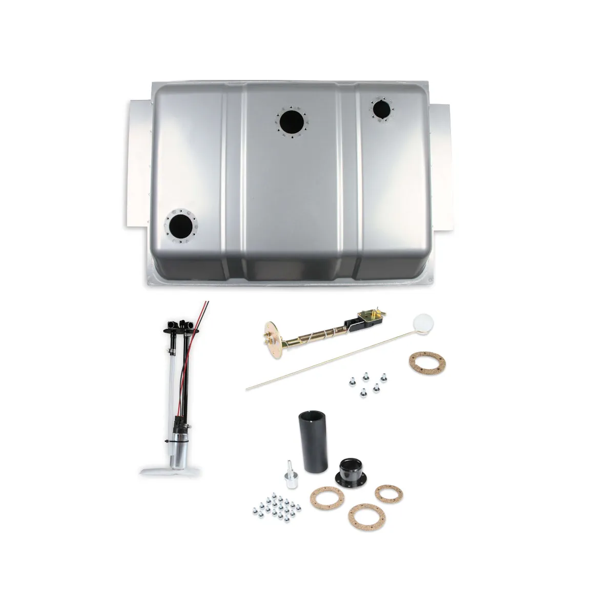 Holley Sniper EFI Sniper Fuel Tank - 18 Gallon - 255 lph Pump - 1/4 in NPT Outlet/Return - Silver - GM Fullsize Truck 1967-72