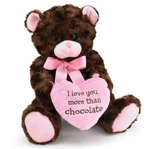 I Love You More Than Chocolate Valentine's Teddy Bear