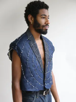 J A Lunar Linen Cropped Jacket