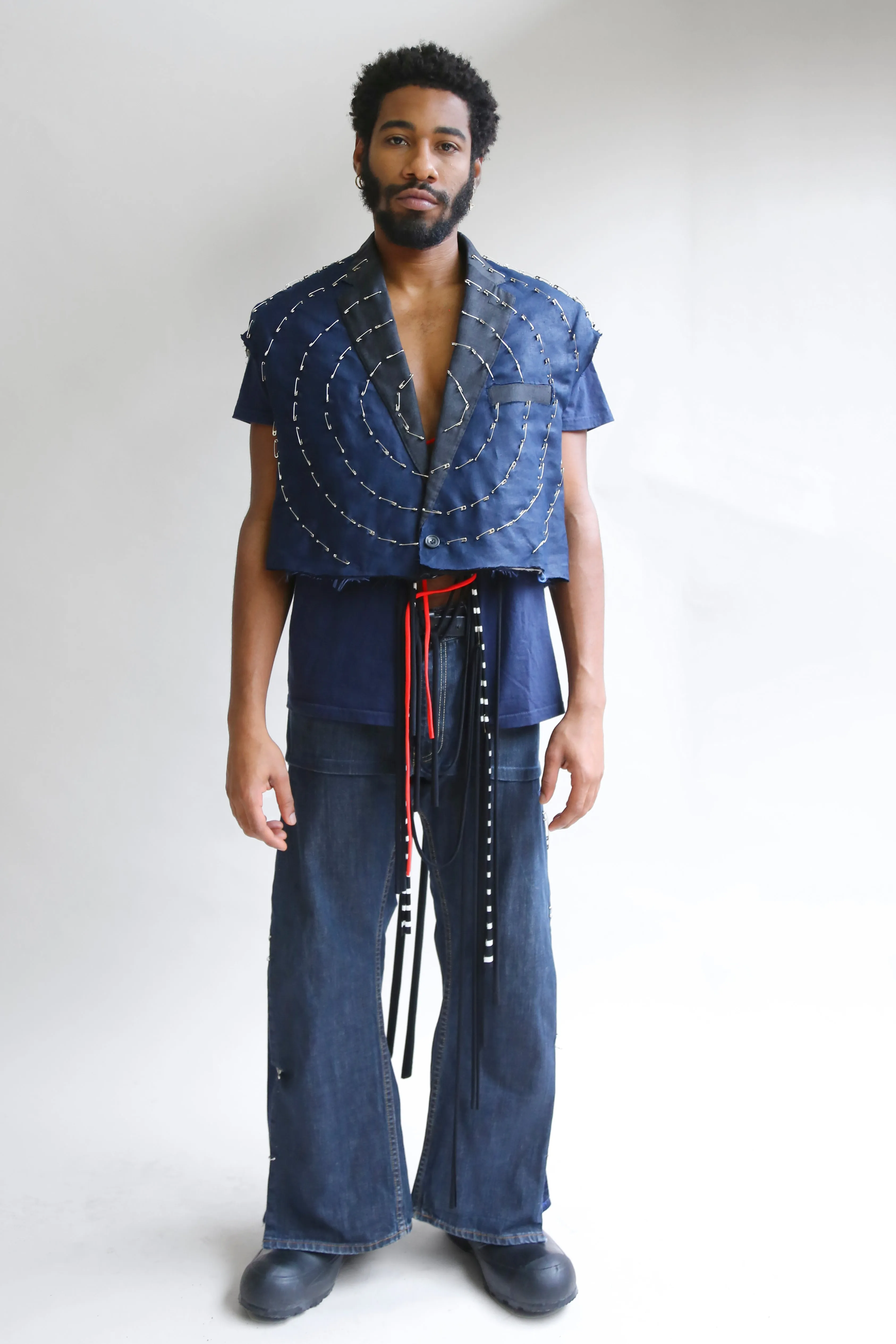 J A Lunar Linen Cropped Jacket