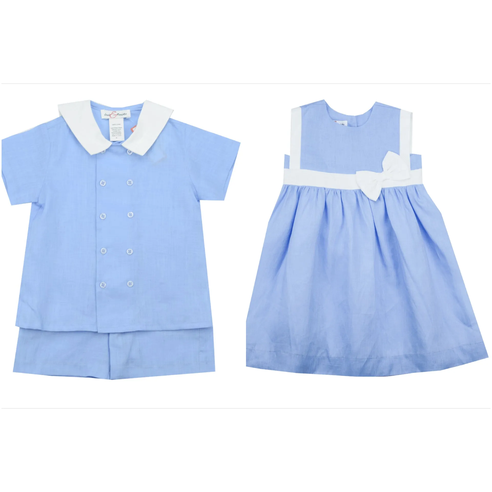 Jack & Teddy Blue Linen Dress