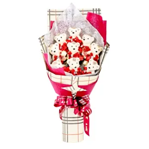 Just You Red Teddy Bear Bouquet