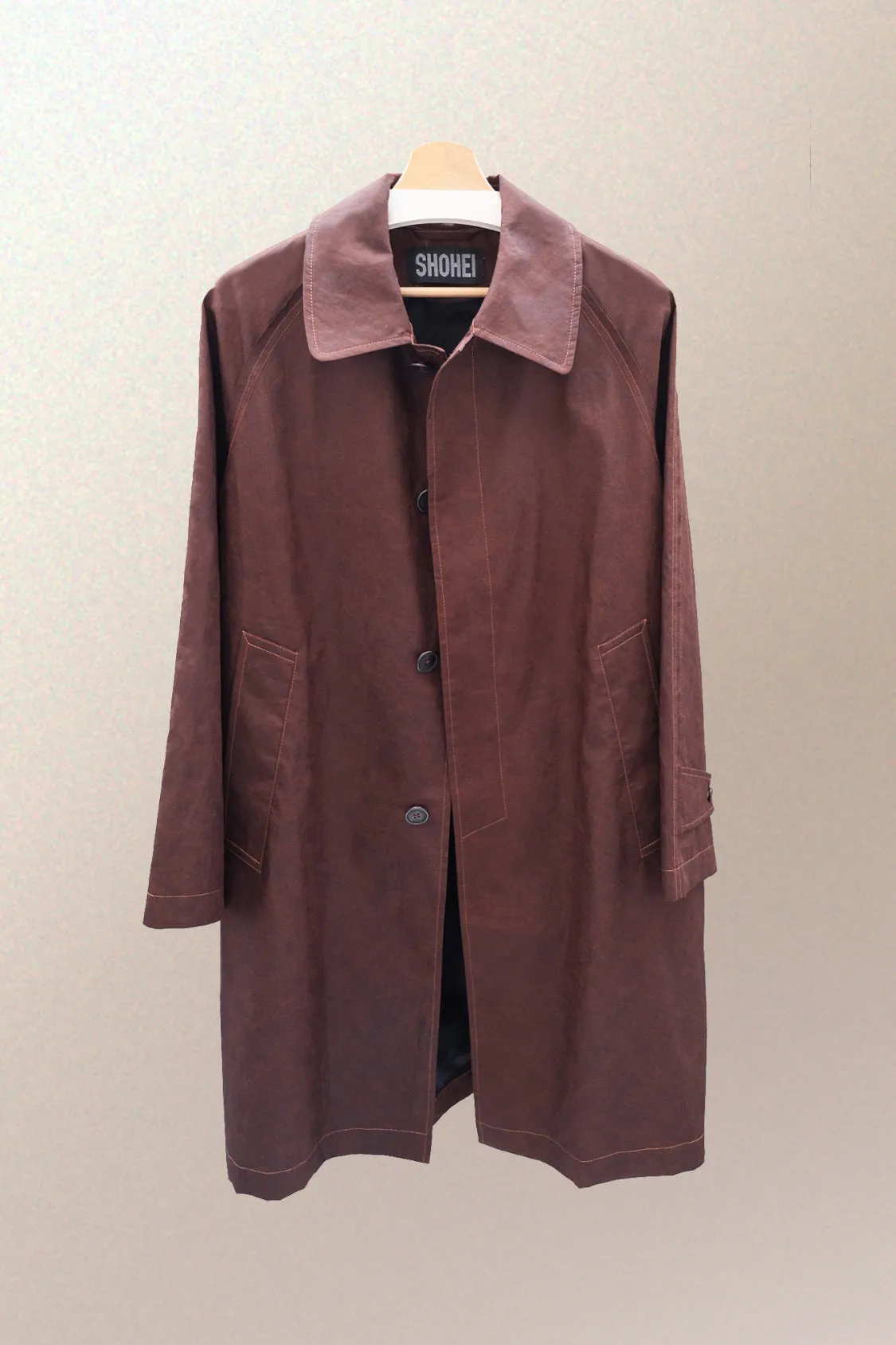 KAKISHIBU MAC COAT /  traditional crafted textile