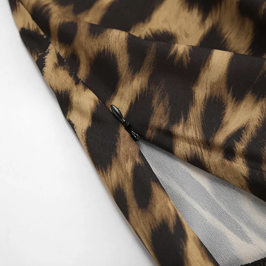KalonBd Leopard print chiffon skirt