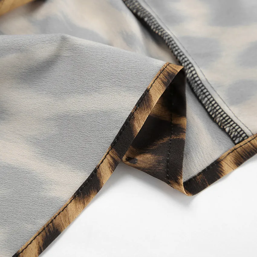 KalonBd Leopard print chiffon skirt