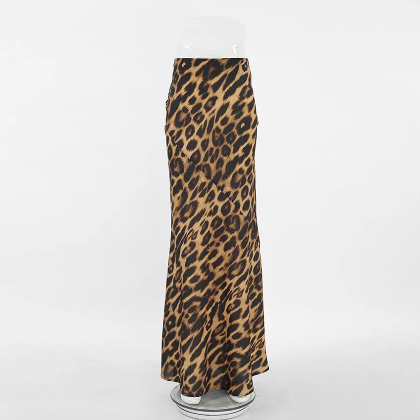 KalonBd Leopard print chiffon skirt