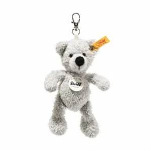Keyring Fynn Teddy bear, grey, 5 Inches
