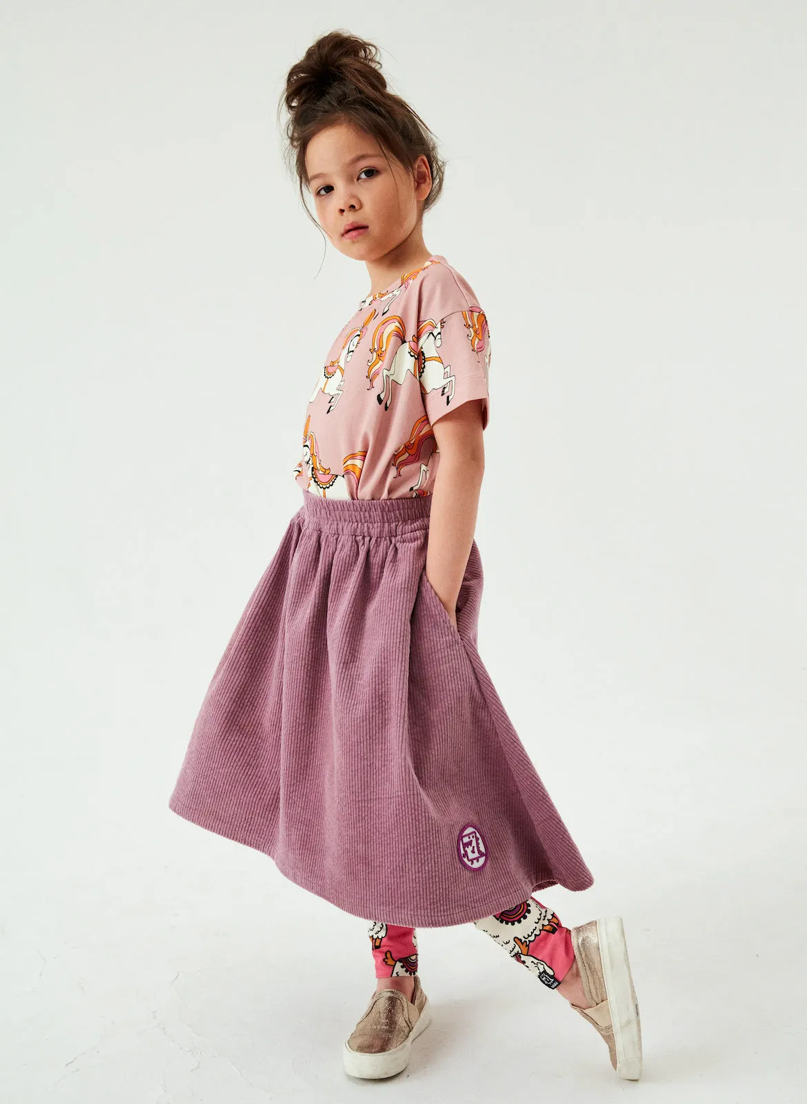Kukukid T-Shirt - Pale Pink Horse