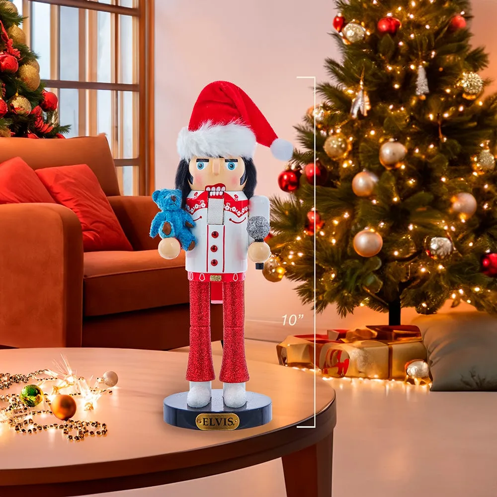 Kurt Adler 10-Inch Elvis Presley® With Teddy Bear Nutcracker