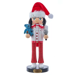 Kurt Adler 10-Inch Elvis Presley® With Teddy Bear Nutcracker