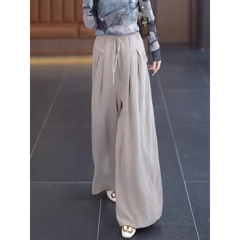 Kvinnors Stretch Midja Breda Ben Sweatpants