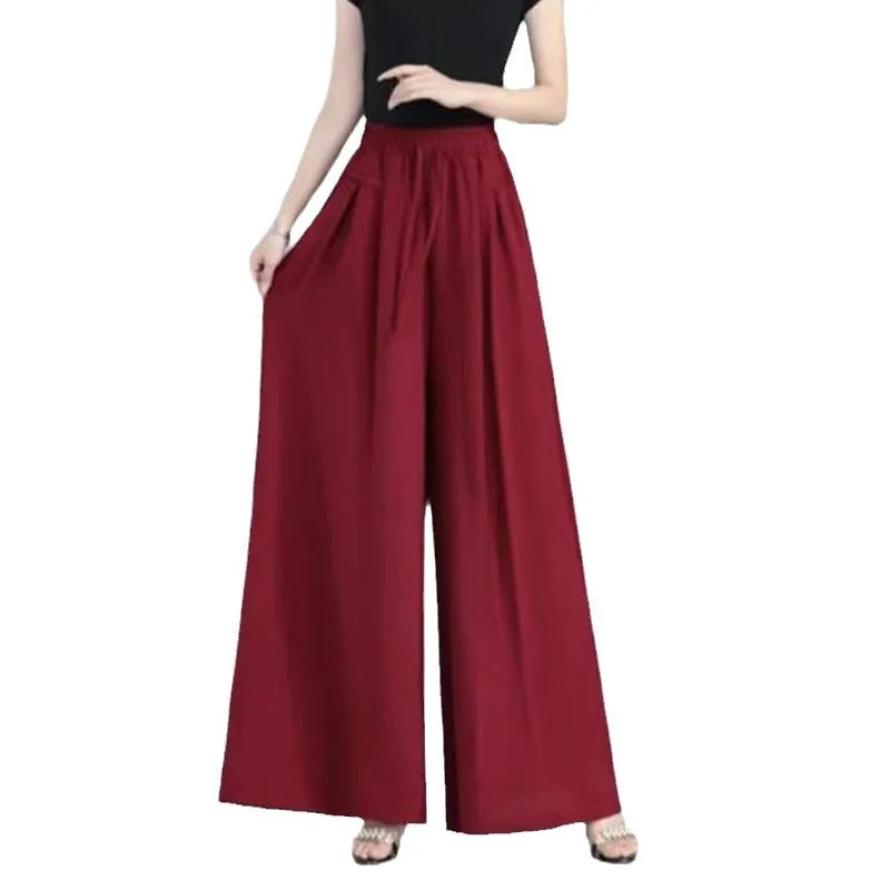 Kvinnors Stretch Midja Breda Ben Sweatpants