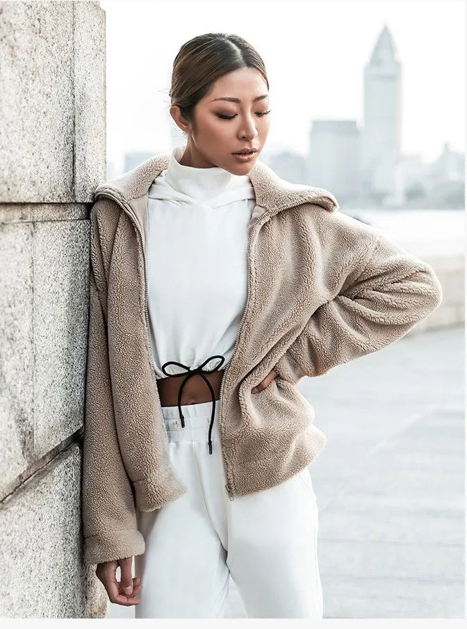 LANIKAR ZIP THROUGH TEDDY COAT