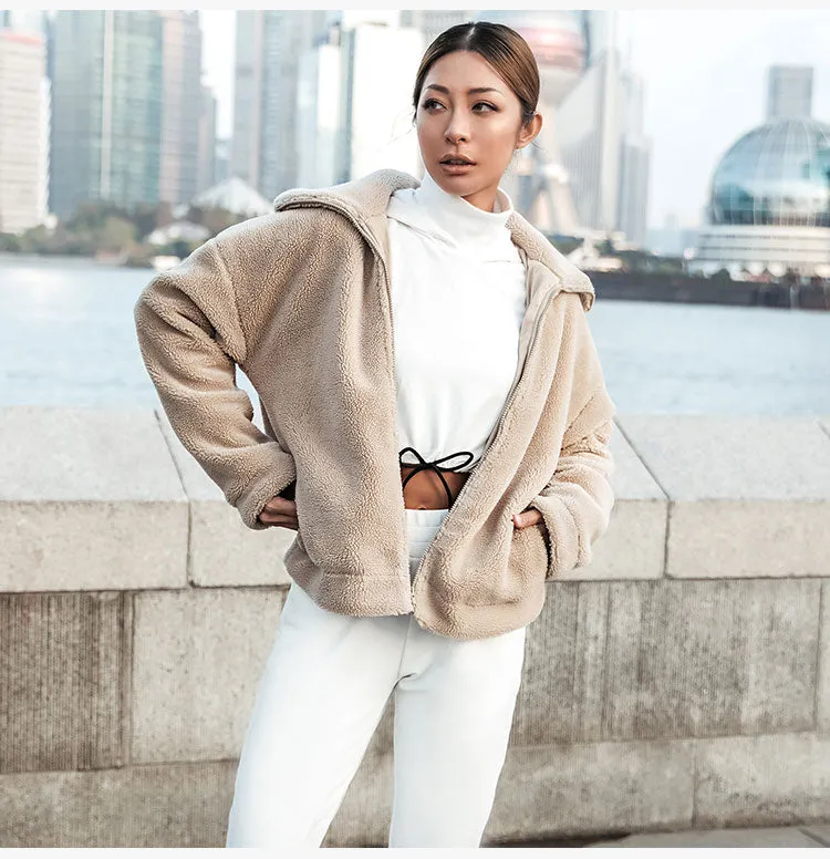 LANIKAR ZIP THROUGH TEDDY COAT