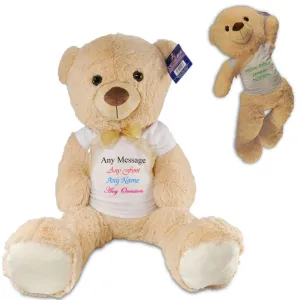 Large Teddy Bear with T-Shirt, Personalise with Any Message