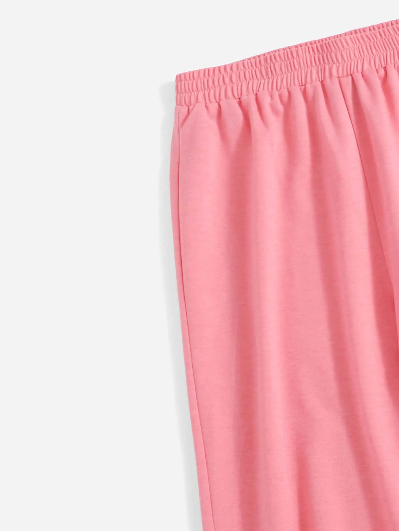Letter Patched Natural Long Women Sweatpants