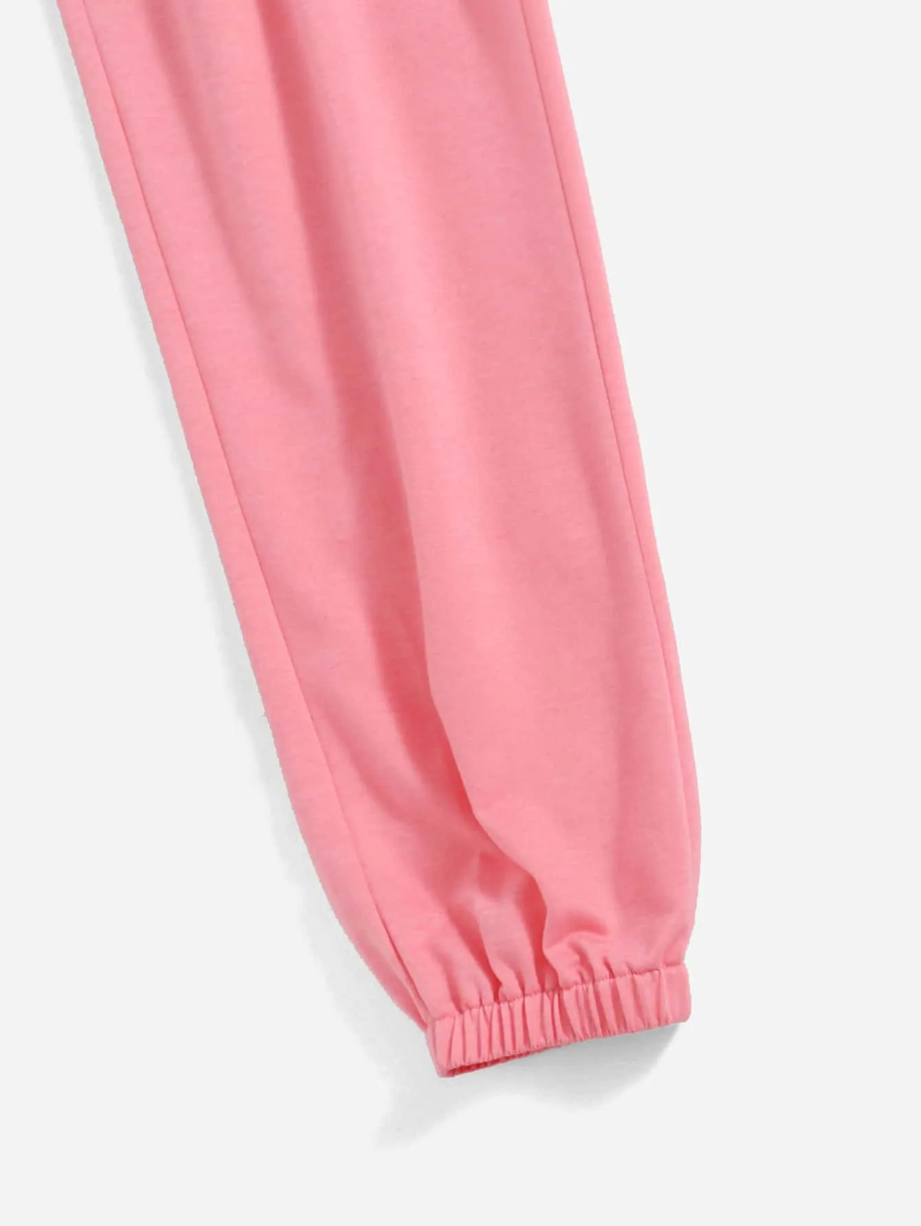Letter Patched Natural Long Women Sweatpants